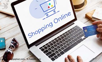 computer con schermata di e-commerce